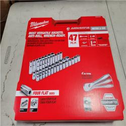 CALIFORNIA AS-IS MILWAUKEE 47PCS 1/2 METRIC & SAE RATCHET AND SOCKETS