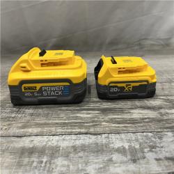 AS-IS DEWALT 20V MAX XR POWERSTACK Lithium-Ion Battery Starter Kit with 5.0Ah and 1.7Ah Batteries and Charger