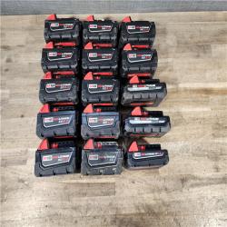HOUSTON LOCATION - AS-IS MILWAUKEE BATTERY PACK QTY - 15