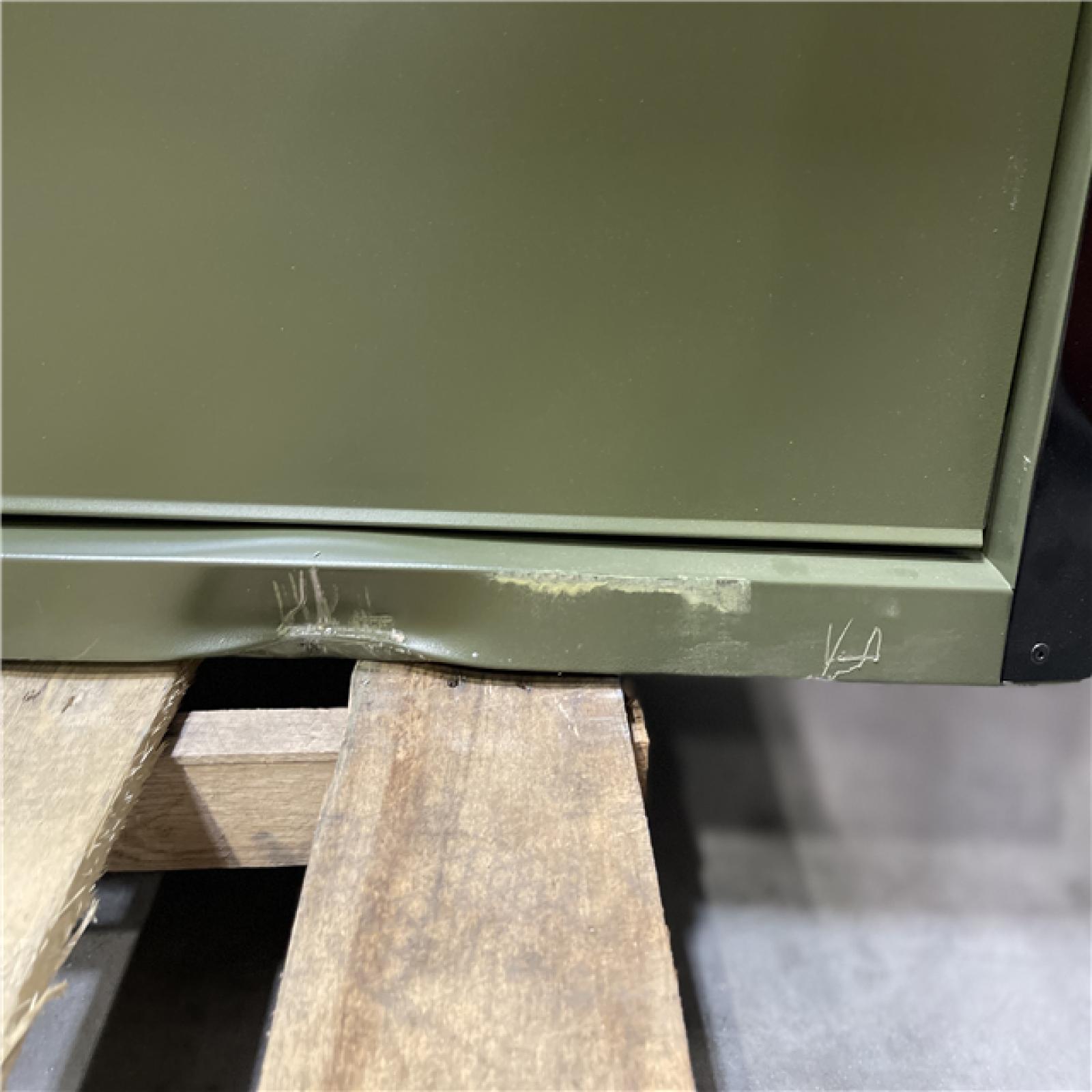 DALLAS LOCATION- AS-IS HUSKY MATTE ARMY GREEN 9-DRAWER ROLLER CABINET