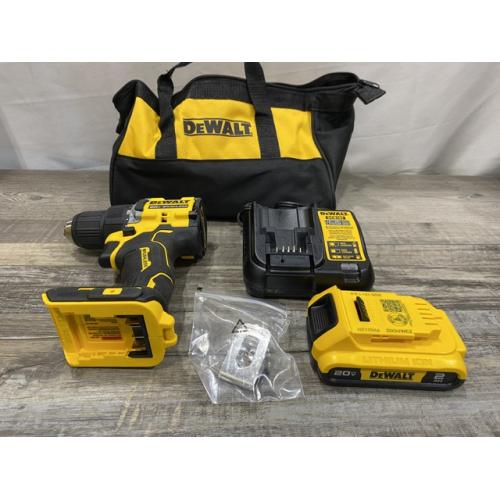 AS-IS DEWALT Atomic 20V Lithium-Ion Cordless Compact 1/2 in. Drill/Driver Kit