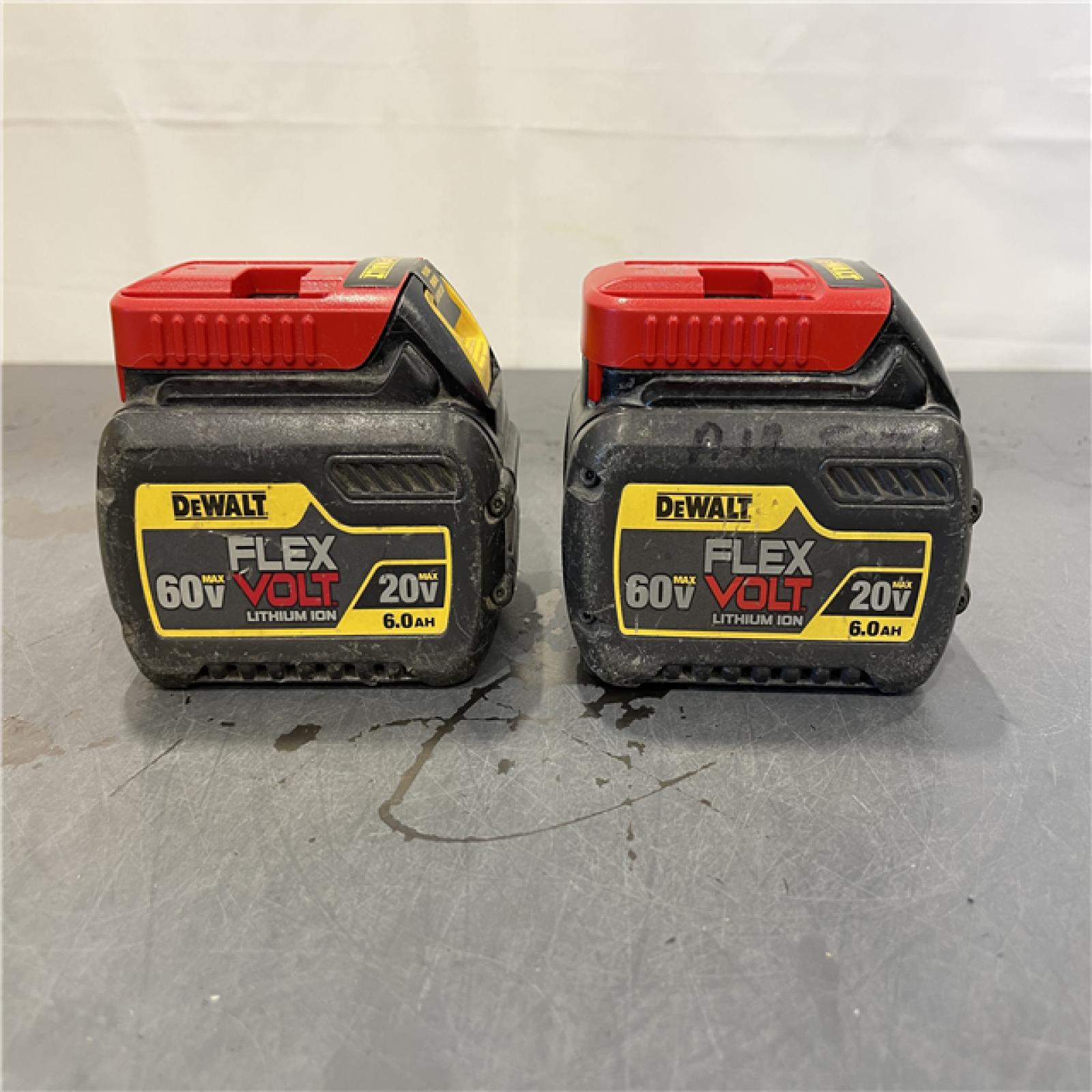 AS-IS - DEWALT FLEXVOLT 20-Volt/60-Volt MAX Lithium-Ion 6.0Ah Battery Pack (2-Pack)