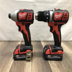 AS-IS Milwaukee 18V Lithium-Ion Cordless Drill Driver/Impact Driver Combo Kit