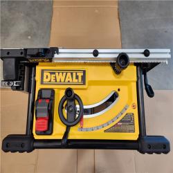 AS-IS DEWALT 15 Amp Corded 10 in. Job Site Table Saw with Rolling Stand