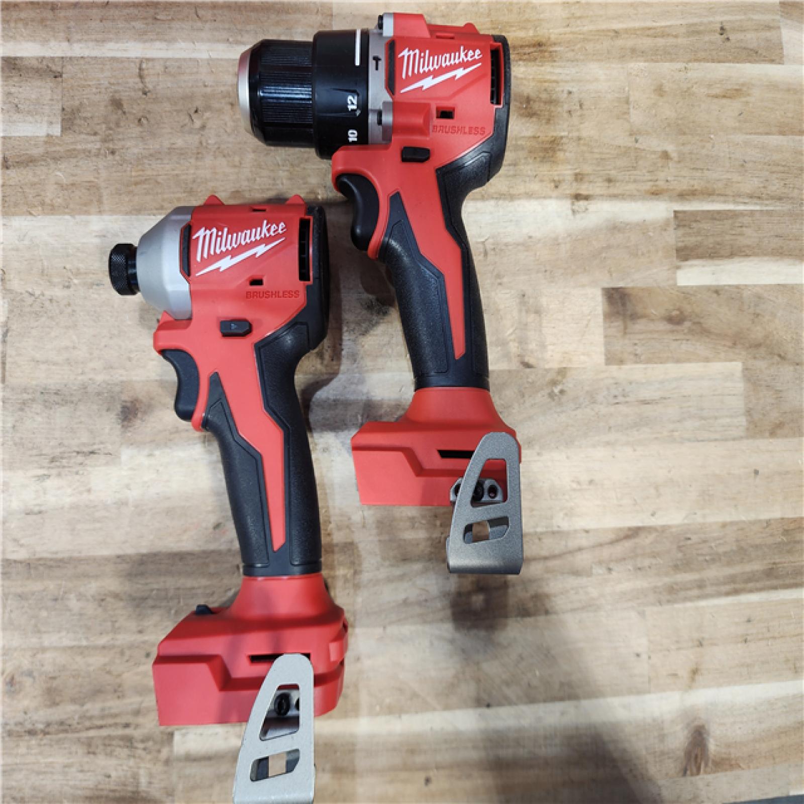 HOUSTON LOCATION - AS-IS Milwaukee 18-Volt Lithium-Ion Brushless Cordless Compact Hammer Drill/Impact Combo Kit