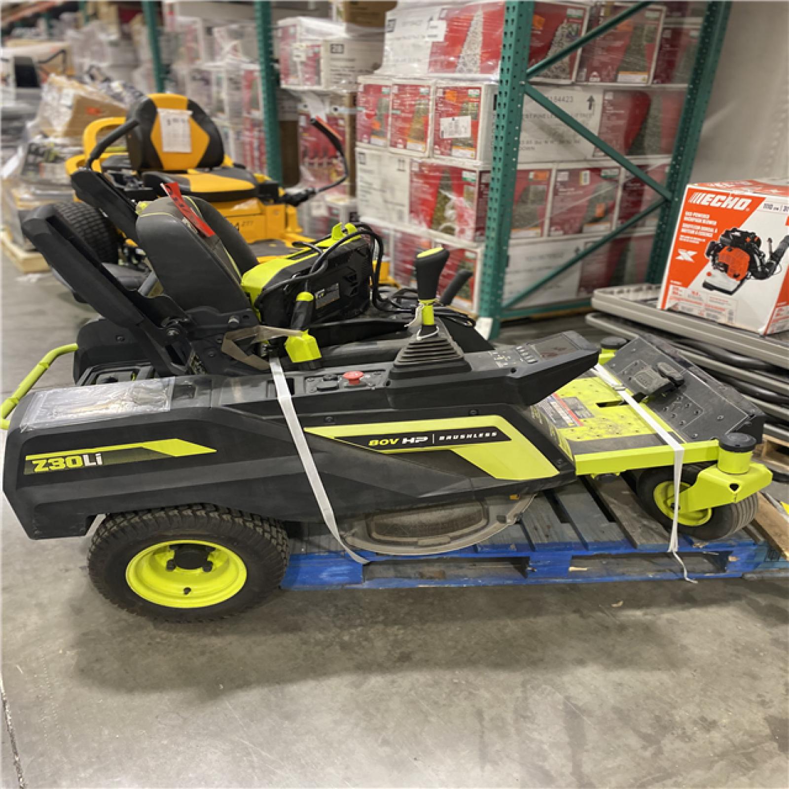 Dallas Location - As-Is RYOBI 80V HP Brushless 30 in. Riding Mower with (2) 80V 10 Ah Batteries and Charger