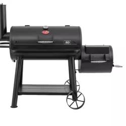 DALLAS LOCATION - Char-Griller Grand Champ Charcoal Grill and Offset Smoker in Black