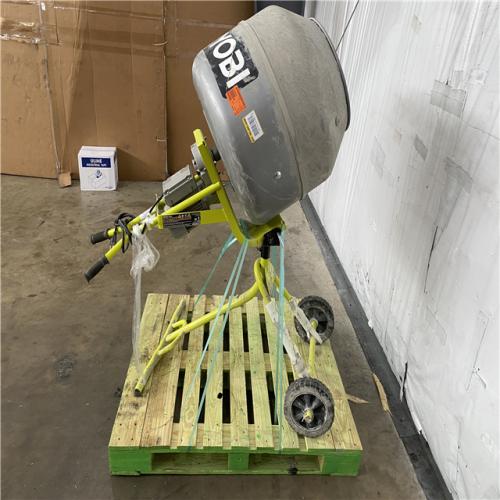 Houston Location AS IS - Outdoor Power Equipment RYOBI 5.0 CU. FT . Portable Concrete Mixer