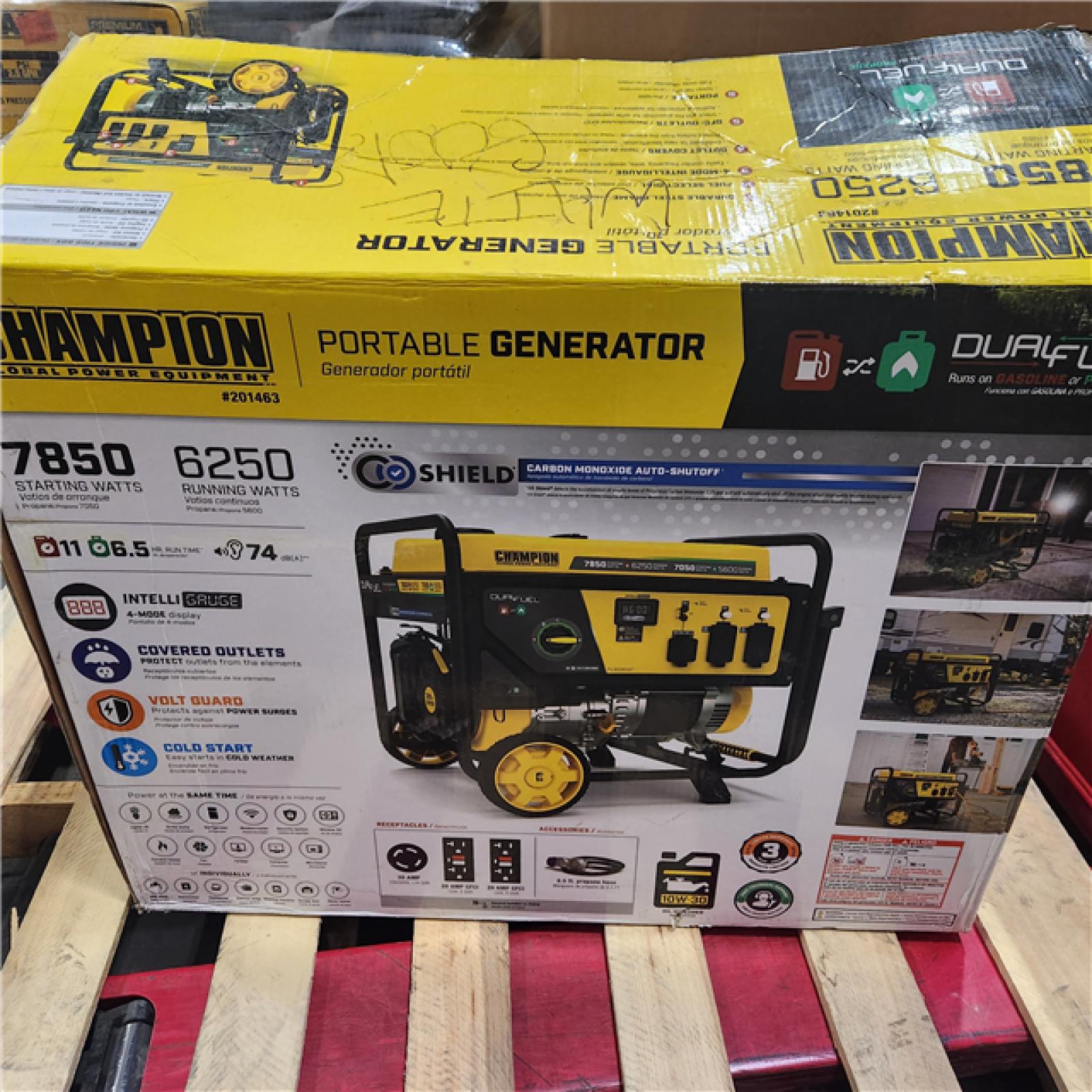 Dallas Location - As-Is Champion Power Equipment 7850/6250-Watt Gasoline Portable Generator