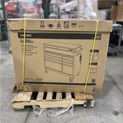 DALLAS LOCATION - Husky 52 in. W x 25 in. D Standard Duty 9-Drawer Mobile Workbench Tool Chest with Solid Wood Top in Gloss Black