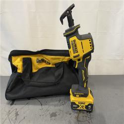AS-IS - DeWalt ATOMIC 20V MAX Cordless Brushless Compact Reciprocating Saw and (1) 20V XR Lithium-Ion 4.0Ah Battery