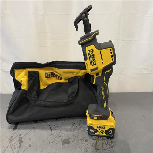 AS-IS - DeWalt ATOMIC 20V MAX Cordless Brushless Compact Reciprocating Saw and (1) 20V XR Lithium-Ion 4.0Ah Battery