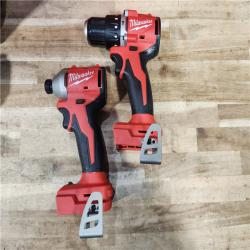 HOUSTON LOCATION - AS-IS Milwaukee 18-Volt Lithium-Ion Brushless Cordless Compact Hammer Drill/Impact Combo Kit
