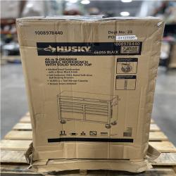 DALLAS LOCATION- HUSKY 46 in. W x 18 in. D 9-Drawer Mobile Workbench Cabinet in Gloss Black