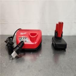 AS-IS- Milwaukee 12-Volt Lithium-Ion XC High Output 5.0 Ah Battery Pack with Charger Starter Kit