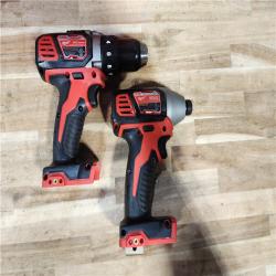 HOUSTON LOCATION - AS-IS Milwaukee M18 18V Lithium-Ion Cordless Drill Driver/Impact Driver Combo Kit