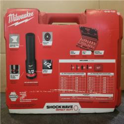 Phoenix SEALED Milwaukee SHOCKWAVE 3/8 in. Drive SAE and Metric 6 Point Impact Socket Set (43-Piece)