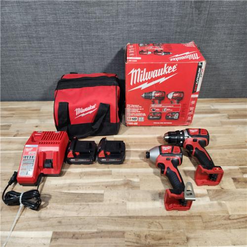 HOUSTON LOCATION - AS-IS Milwaukee 18V Lithium-Ion Cordless Drill Driver/Impact Driver Combo Kit