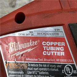 AS-IS Milwaukee 12V Lithium-Ion Cordless Copper Tubing Cutter (Tool-Only)