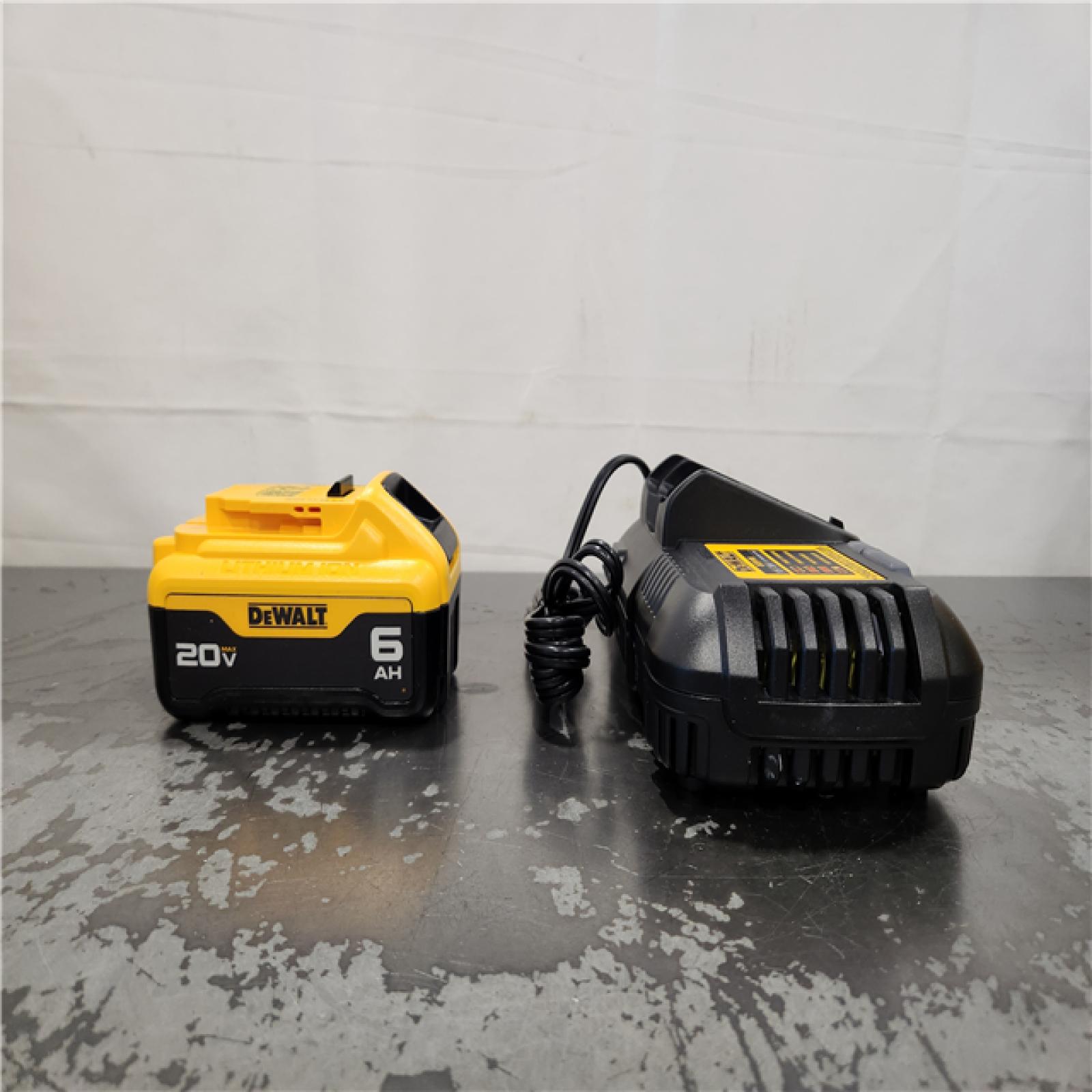 AS-IS- DEWALT 20V MAX Lithium-Ion 6.0 Ah Battery and Charger