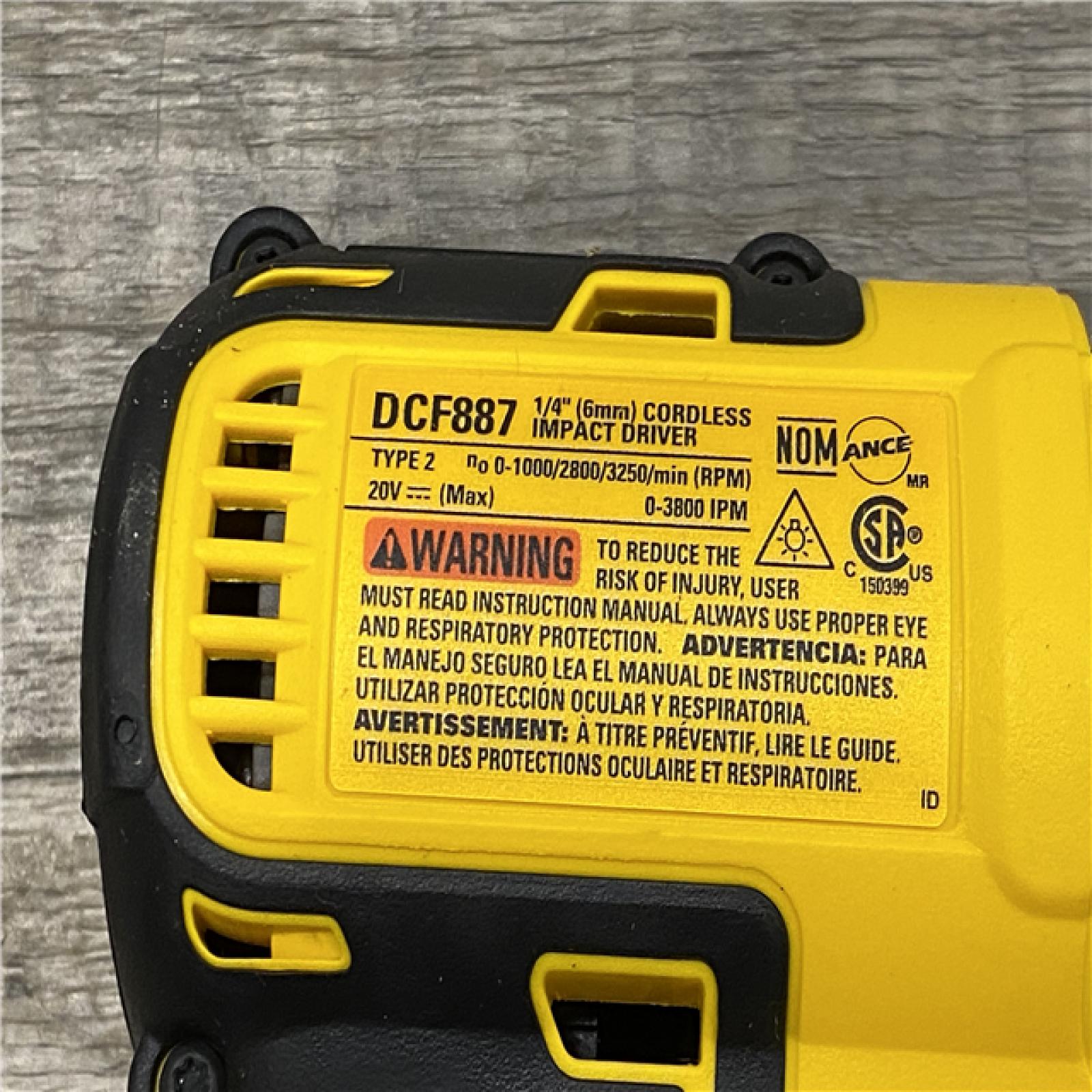 AS-IS DEWALT 20V MAX XR Cordless Brushless 3-Speed 1/4 in. Impact Driver Kit