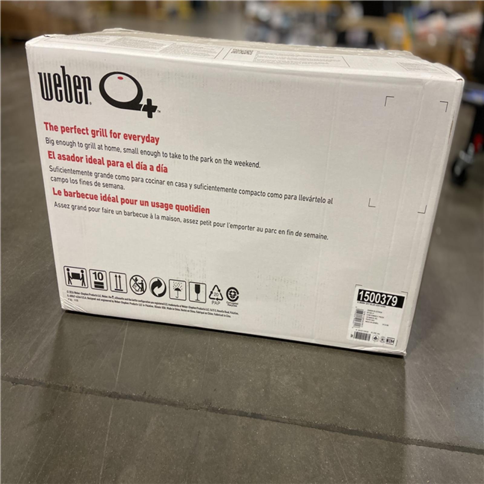 NEW! - Weber Q 2800N+ Portable Liquid Propane Gas Grill in Sky Blue