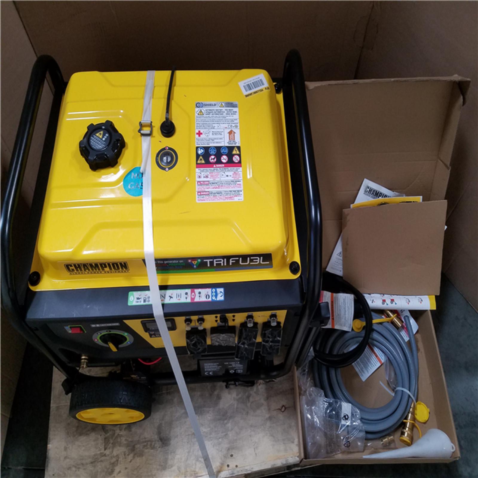 CALIFORNIA AS-IS CHAMPION DUAL FUEL PORTABLE GENERATOR