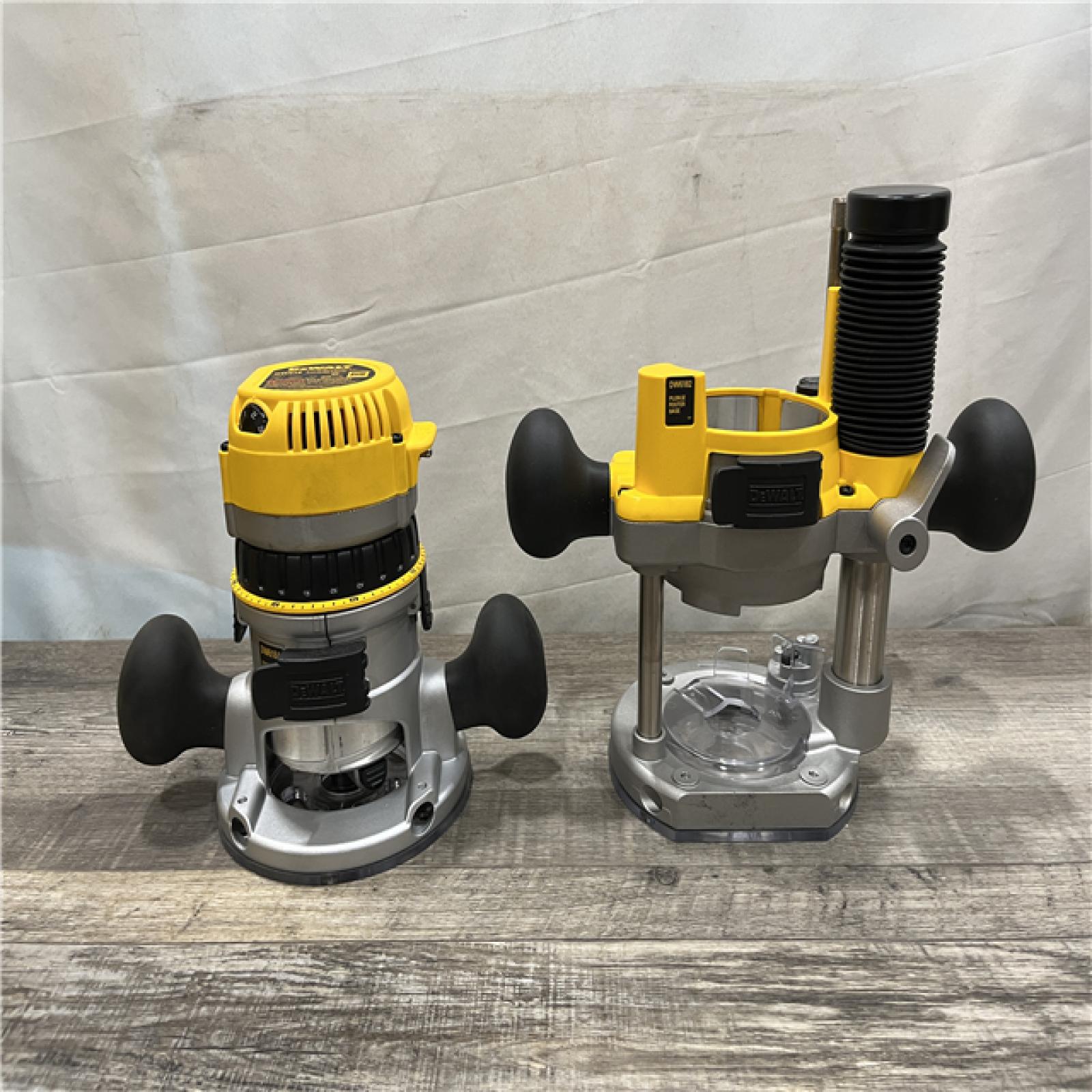 AS-IS DEWALT 2-1/4 HP Electronic Variable Speed Fixed Base and Plunge Router Combo Kit