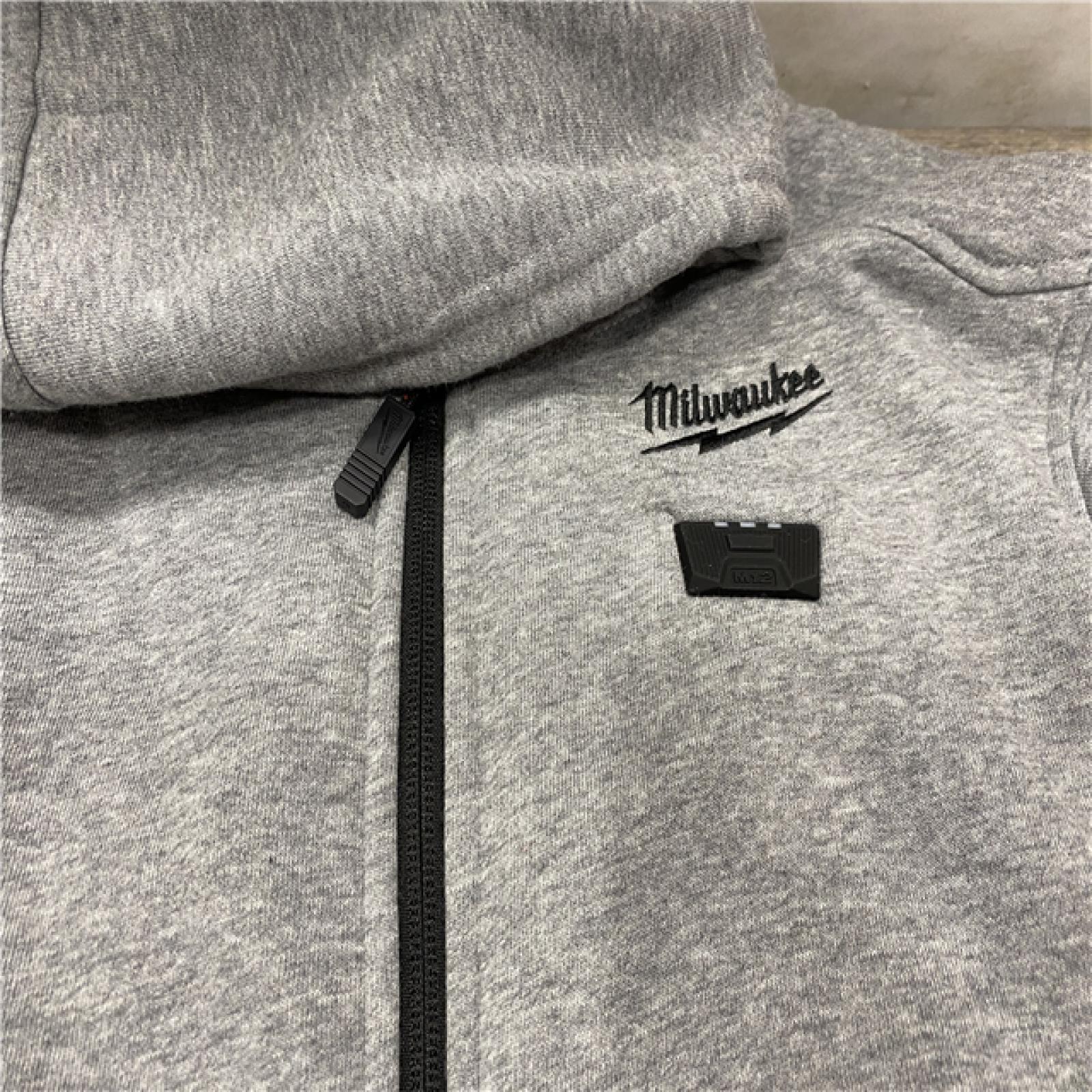 AS-IS Milwaukee Women's Large  12-Volt Lithium-Ion Cordless Gray Heated Jacket Hoodie Kit