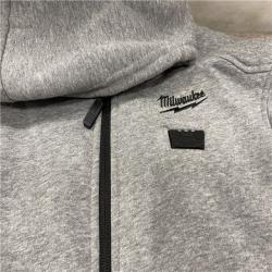 AS-IS Milwaukee Women's Large  12-Volt Lithium-Ion Cordless Gray Heated Jacket Hoodie Kit