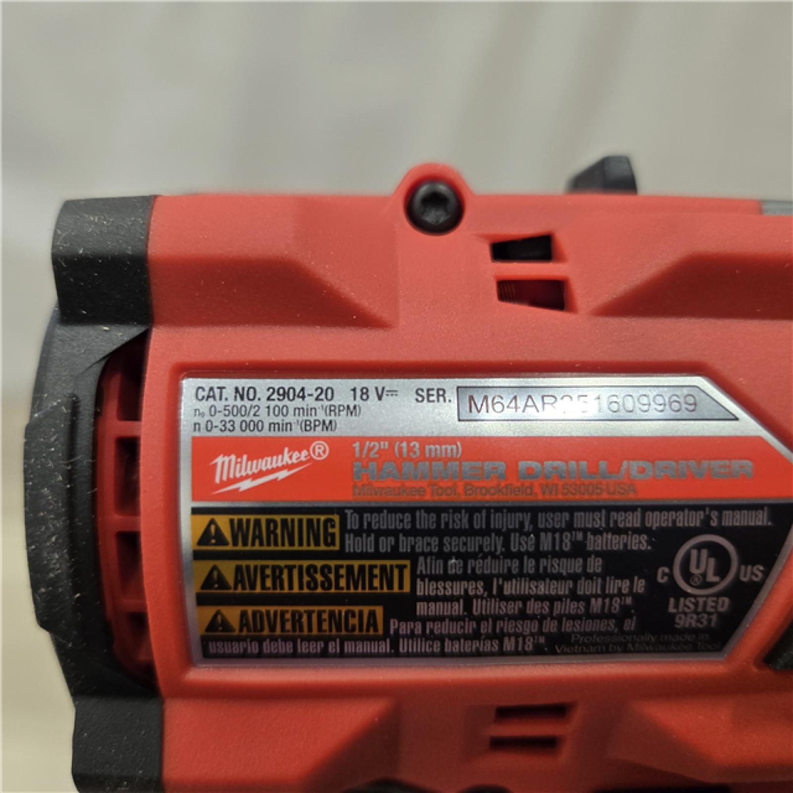 AS-IS Milwaukee 2904-20 12V 1/2  Hammer Drill/ Driver