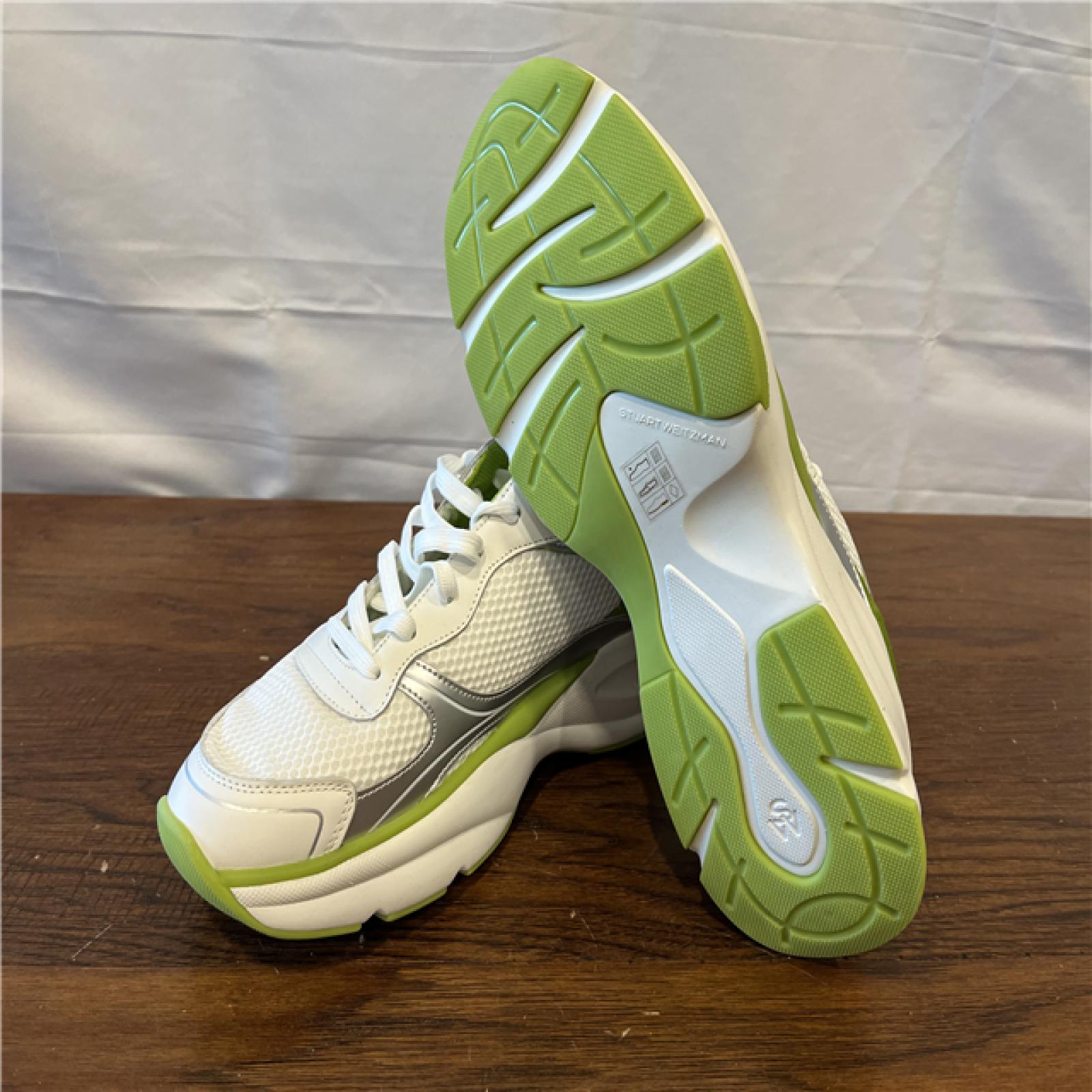 NEW! Stuart Weitzman Trainer Sneakers - White/Green - SZ 11