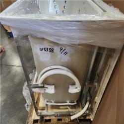 Phoenix NEW Universal Tubs Safe Premier Series 32 in. L x 60 in. W Left Side Drain Combination Jetted Bathtub in Biscuit with Fast Fill Faucet Set