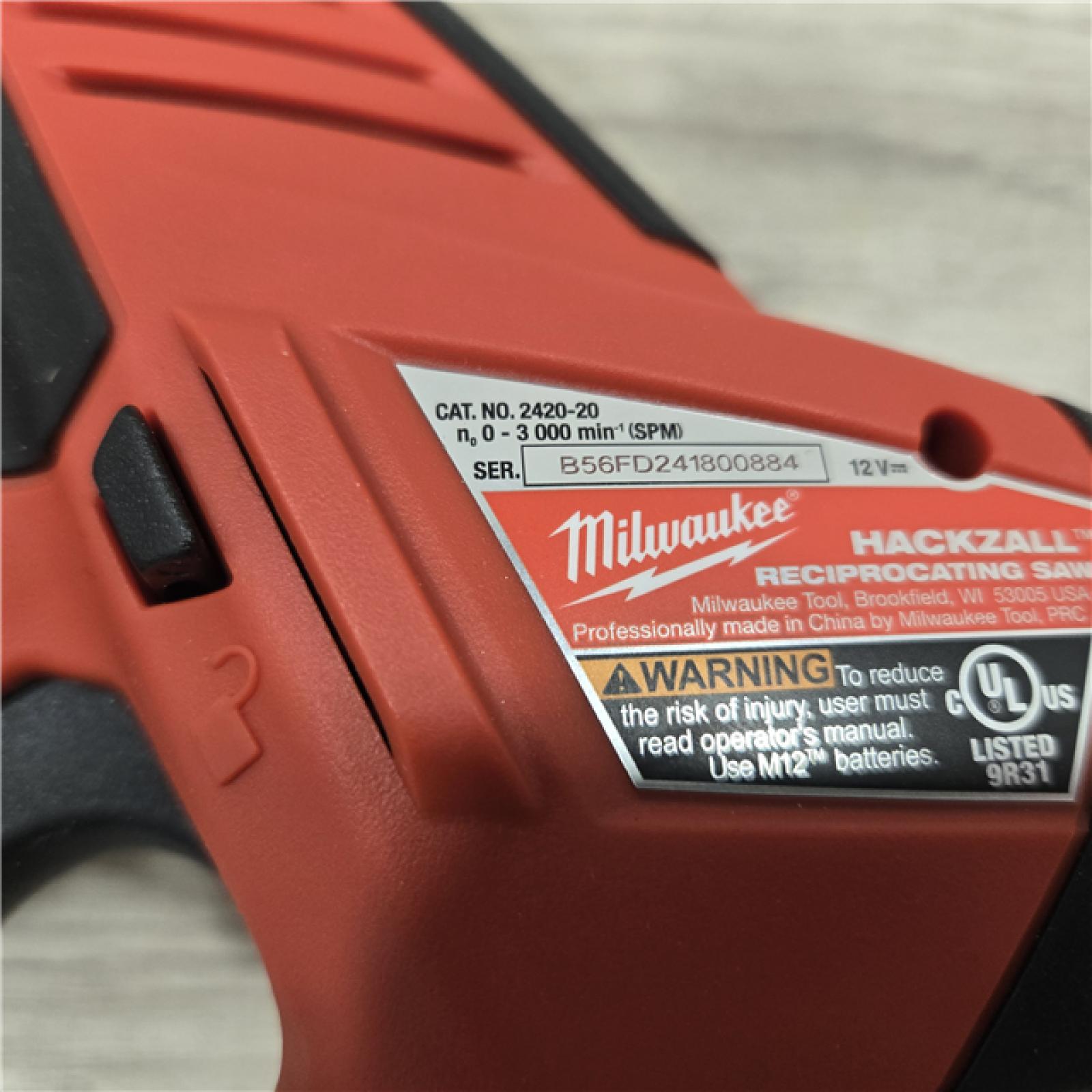 AS-IS Milwaukee 2420-21 12V 1.5Ah Cordless Straight Handle Reciprocating Saw Kit