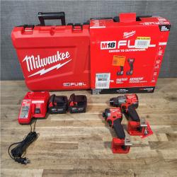 HOUSTON LOCATION - AS-IS Milwaukee FUEL 18V Lithium-Ion Brushless Cordless Hammer Drill and Impact Driver Combo Kit