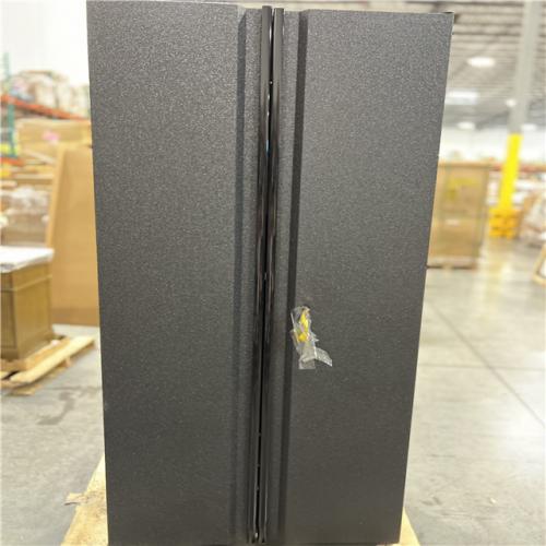 DALLAS LOCATION - Husky Pro Duty Welded 20-Gauge Steel Freestanding Garage Cabinet in Black LINE-X (36 in. W x 81 in. H x 24 in. D)