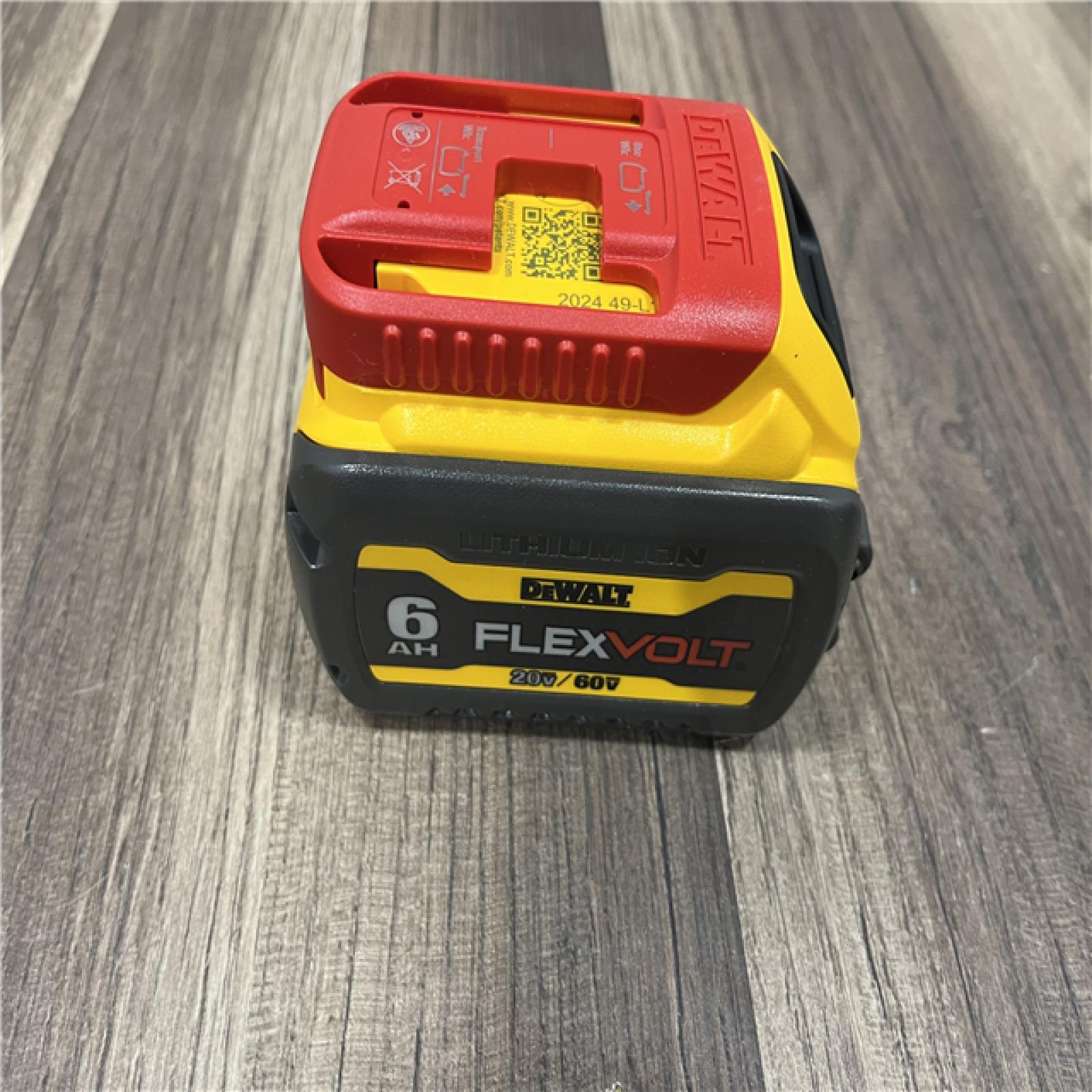 AS-IS DEWALT FLEXVOLT 20V/60V MAX Lithium-Ion 6.0Ah Battery Pack with 6 Amp Output Charger