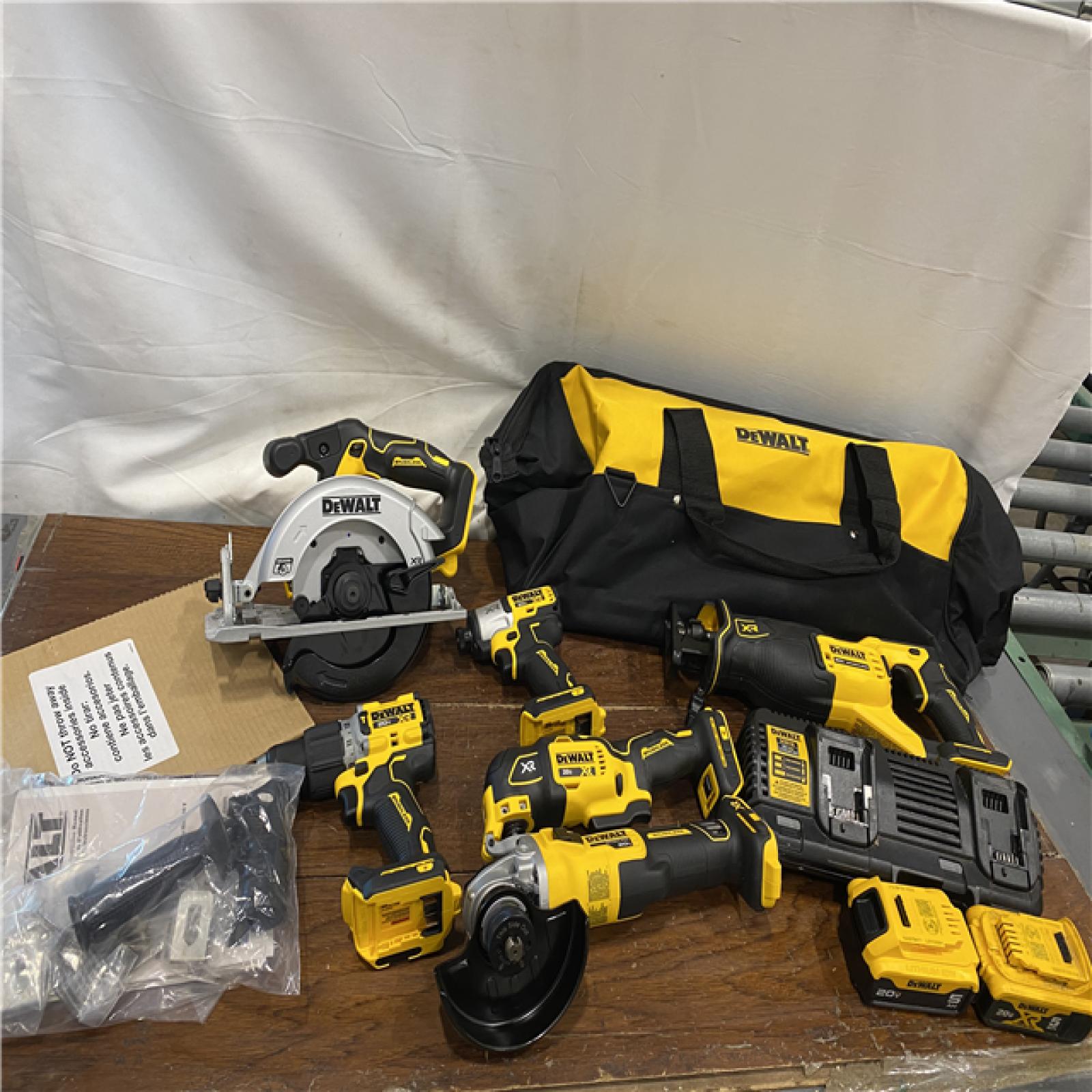 AS-IS 20-Volt XR Lithium-Ion 6-Tool Cordless Combo Kit with (2) 5.0 Ah Battery Packs and Charger