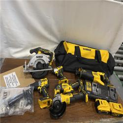 AS-IS 20-Volt XR Lithium-Ion 6-Tool Cordless Combo Kit with (2) 5.0 Ah Battery Packs and Charger