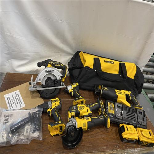AS-IS 20-Volt XR Lithium-Ion 6-Tool Cordless Combo Kit with (2) 5.0 Ah Battery Packs and Charger
