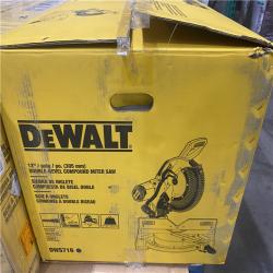 As-Is-  DeWalt 15 Amp Corded 12 in. Compound Double Bevel Miter Saw
