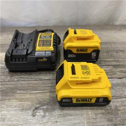 AS-IS DEWALT 20V MAX Lithium-Ion Battery Kit with 5.0Ah and 2.0Ah Battery and Charger