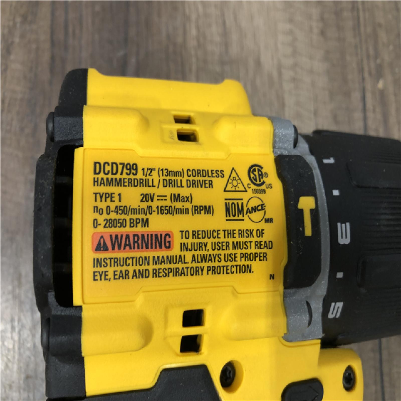 AS-IS DEWALT ATOMIC 20-Volt MAX Brushless Cordless 1/2 in. Hammer Drill (Tool-Only)