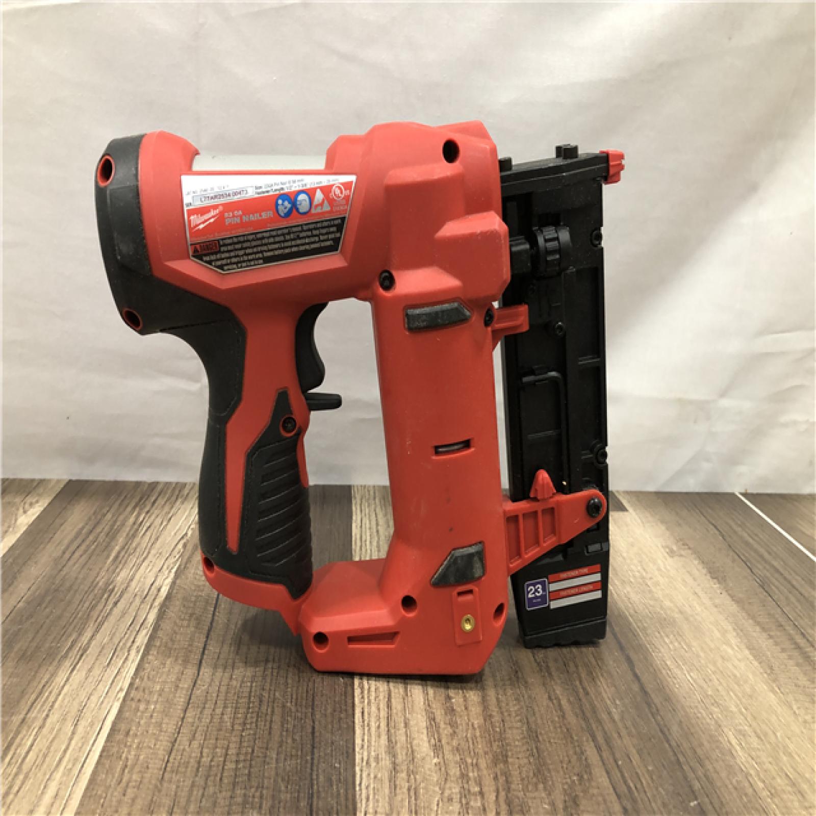 AS-IS Milwaukee 12-Volt 23-Gauge Lithium-Ion Cordless Pin Nailer (Tool-Only)