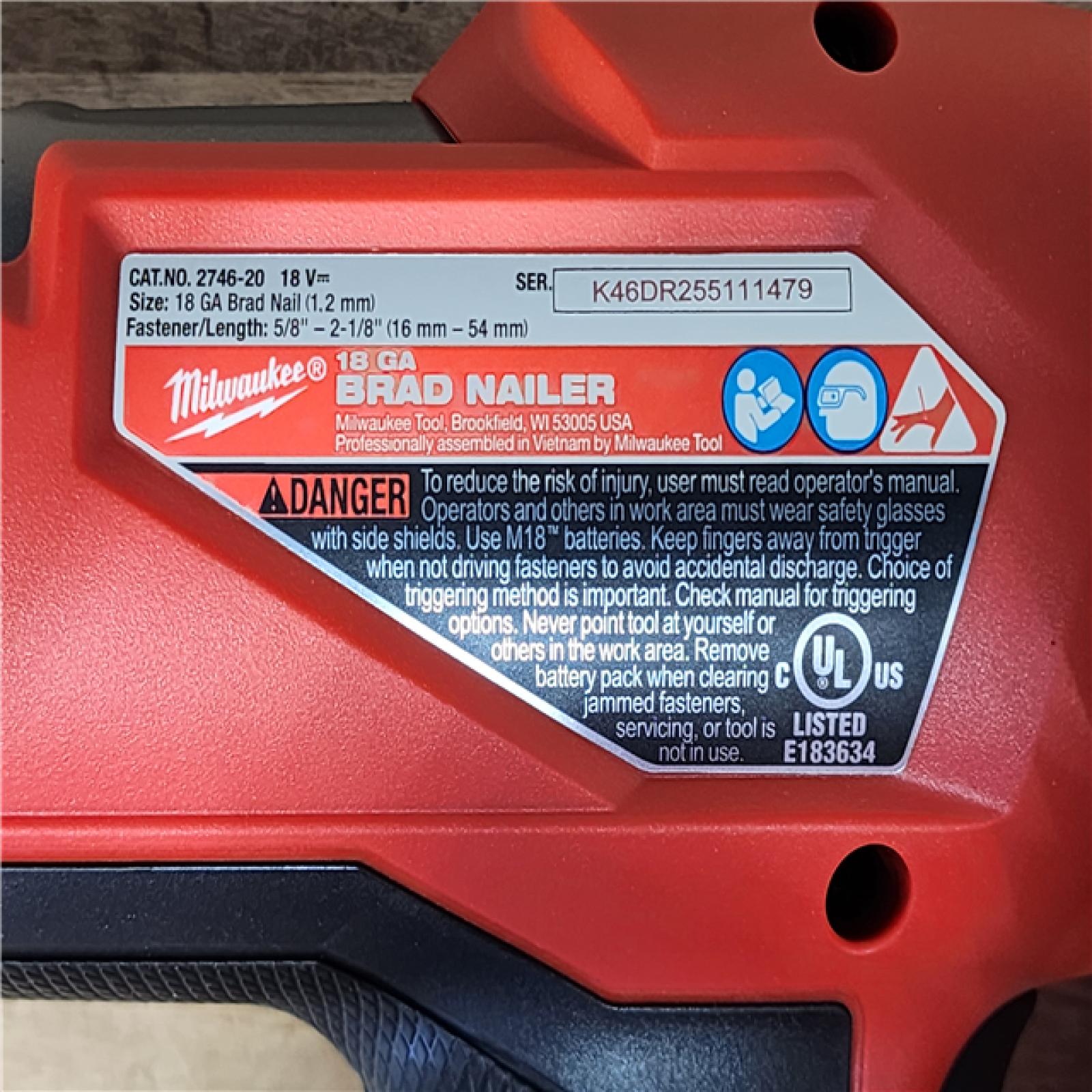 HOUSTON LOCATION - AS-IS (APPEARS LIKE NEW) Milwaukee FUEL 18-Volt Lithium-Ion Brushless Cordless Gen II 18-Gauge Brad Nailer (Tool-Only)