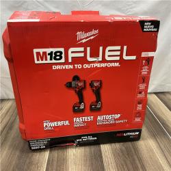 AS-IS Milwaukee M18 FUEL 18V Lithium-Ion Brushless Cordless Hammer Drill and Impact Driver Combo Kit (2-Tool) with 2 Batteries
