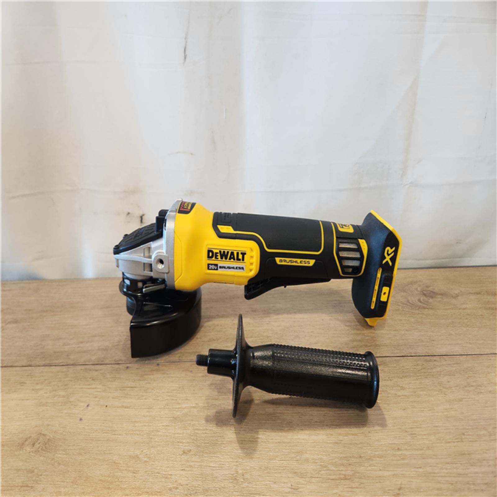 AS-IS- DEWALT 20V MAX XR Cordless Brushless 4.5 in. Paddle Switch Small Angle Grinder with Kickback Brake (Tool Only)