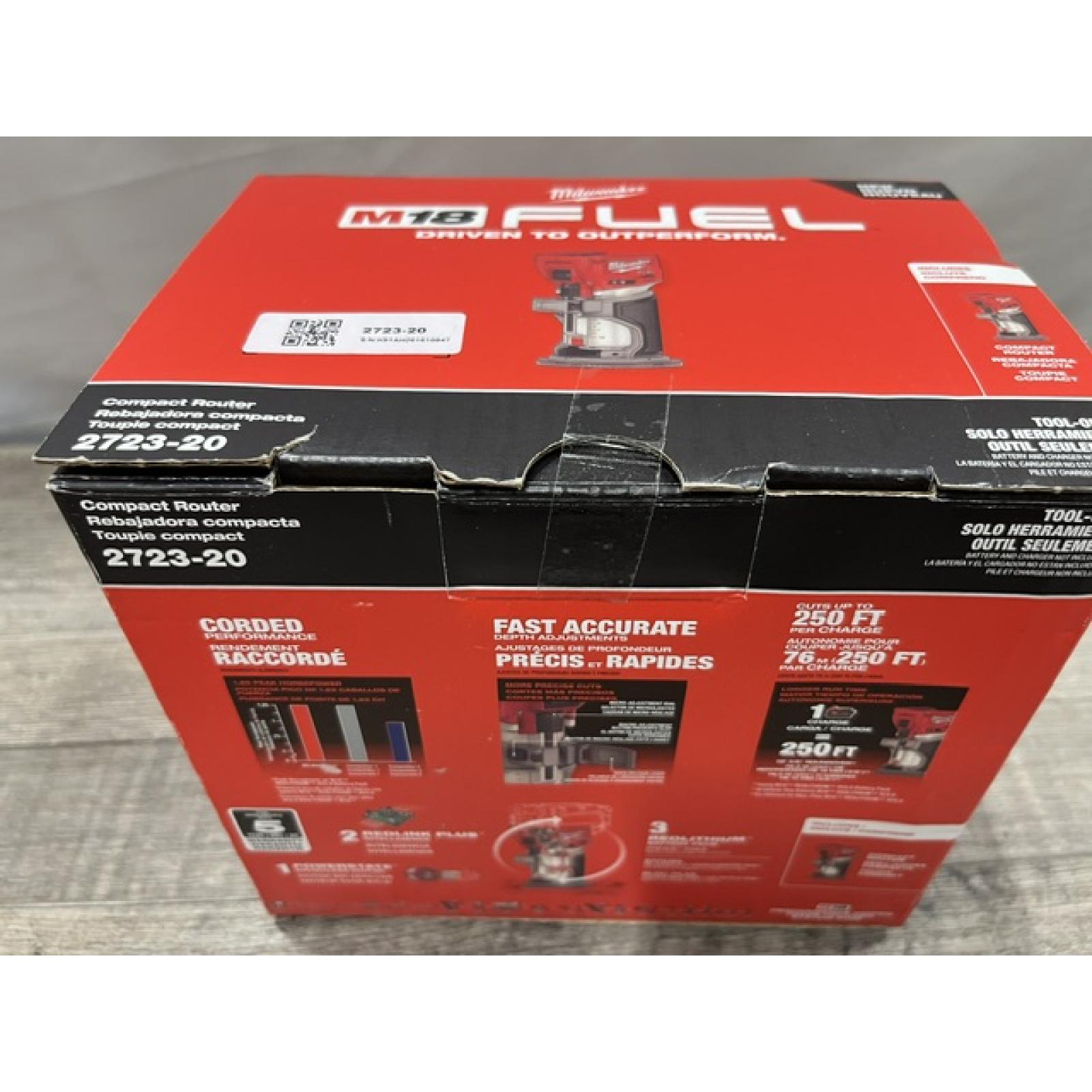 NEW - Milwaukee FUEL 18V Lithium-Ion Brushless Cordless Compact Router (Tool-Only)