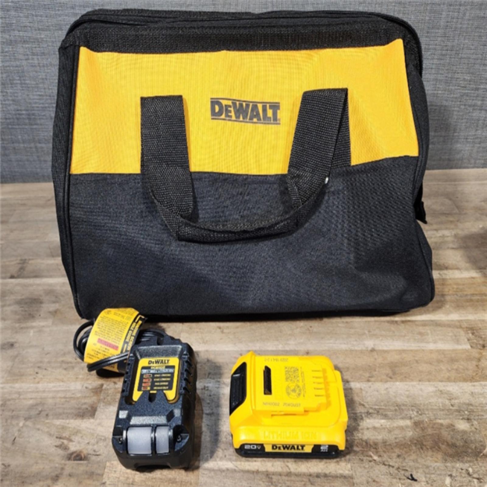 HOUSTON LOCATION - AS-IS DeWalt 20V 16 Gauge Cordless Angled Finish Nailer Kit W/ 2Ah Battery