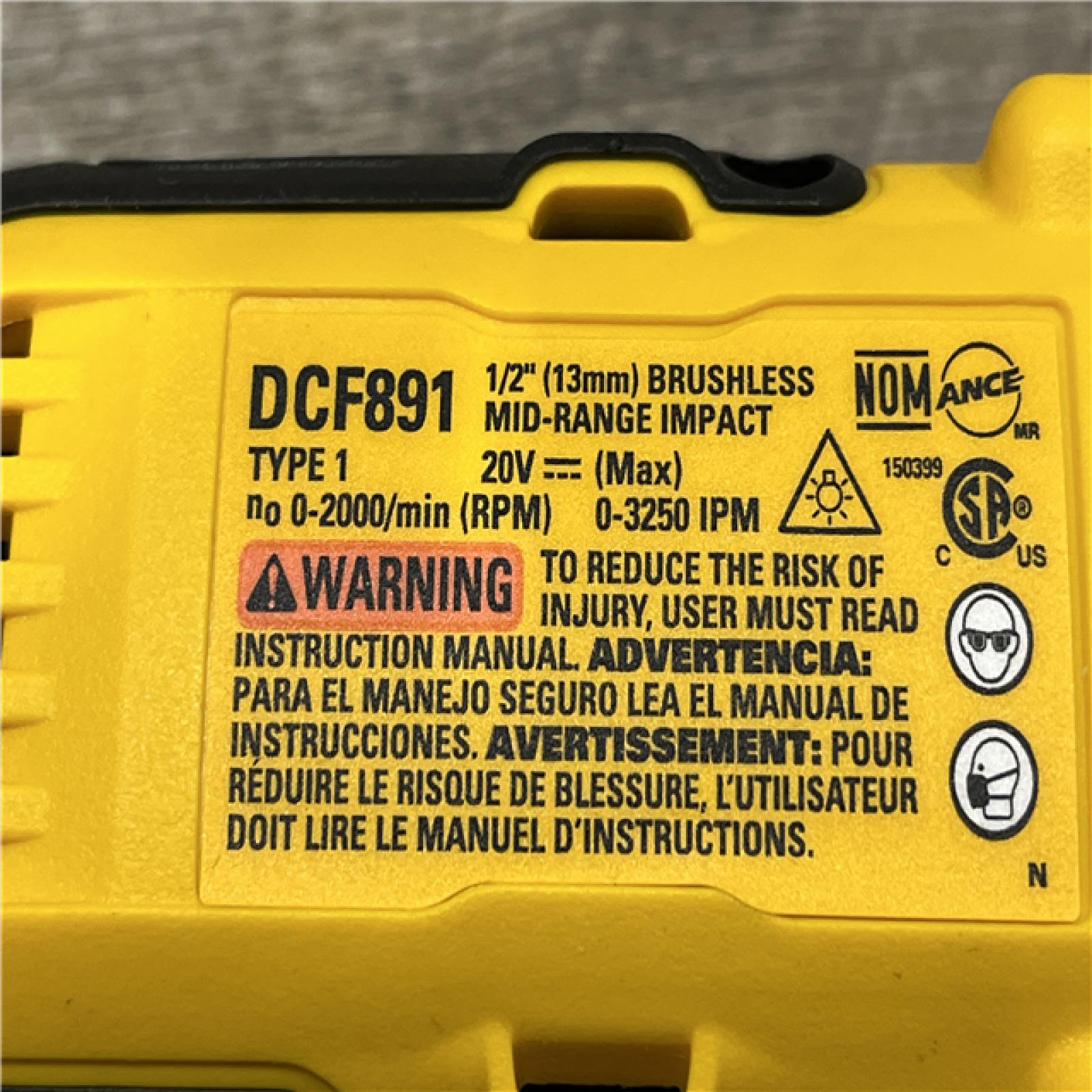 AS-IS DEWALT 20V MAX XR Cordless 1/2 in. Impact Wrench (Tool Only)
